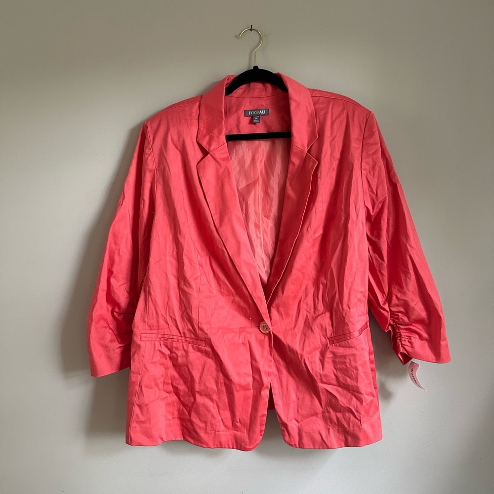 Roz & Ali 3X Coral Blazer NWT